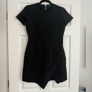 Mixology Decker Black Asymmetrical Envelope Mini Dress